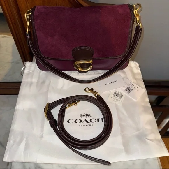 Coach Soft Tabby in Deep Berry - Picture 1 of 8